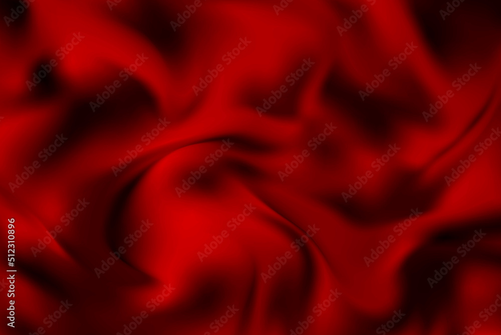 Poster abstract background with crumpled cloth. dark red realistic silk texture with empty space. vector il