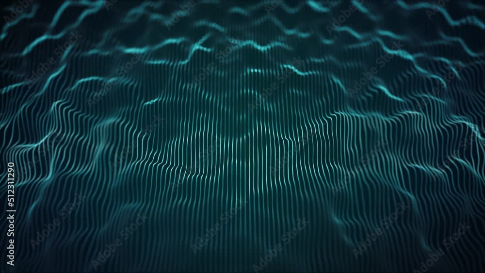 Poster abstract digital flowing lines technology background loop/ 4k animation of an abstract wallpaper bac