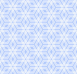 Abstract seamless geometric hexagons, diamonds and stars pattern.