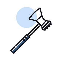 Meat hammer vector icon. Kitchen appliance