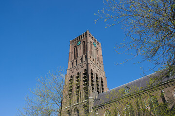 The neogothic Big Church in Oss, the Netherlands seen from Monsterstraat. The architect of this...