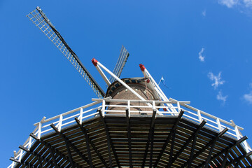 Exterior of scaffolding flour mill 