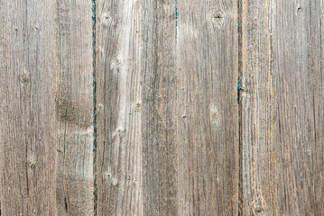 background old gray wooden boards close up.Boards are vertical.Outdoors shot.