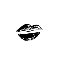 Hand Drawn Lips Icon