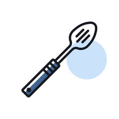Spoon for draining vector icon. Kitchen appliances