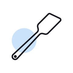 Kitchen wooden spatula vector icon