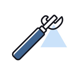 Can opener with wooden handle vector icon
