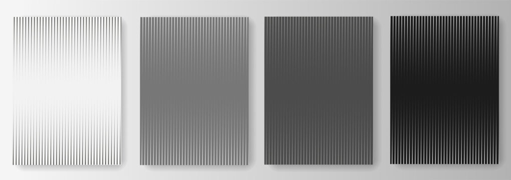 Collection of monochrome backgrounds with lines