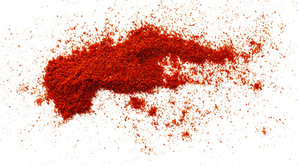 Red ground pepper. Chili pepper powder isolated on white background. - 512315665
