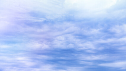 Blue sky with white cloud. Copy space.