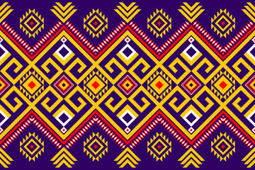 Ethnic tribal seamless pattern geometric boho style for native clothing, embroidery design, traditional fabric, Aztec textile, wrapping, batik, curtain, carpet, background, wallpaper art, illustration