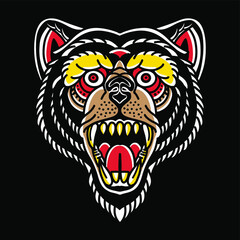 animal tattoo by hand drawing.Tattoo art highly detailed in line art style-05