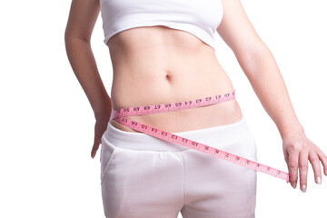 Woman see result of the diet and lost a couple of extra pounds.