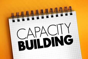 Capacity building - improvement in an individual or organization's facility to produce, perform or...