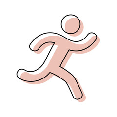 Sportsman an running outline icon design 