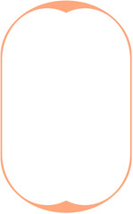 Minimalist oval frame geometric shape