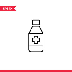 Medicine icon vector. Medical bottle sign