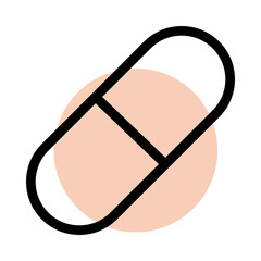Outline medicine pills flat icon design 
