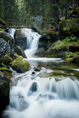waterfall in the mountains