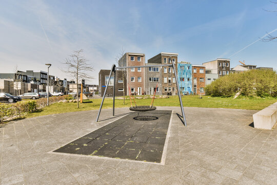 Panorama view of brick houses