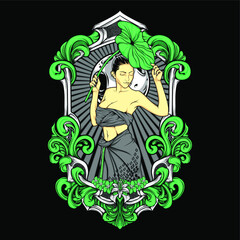 Thai girl illustration