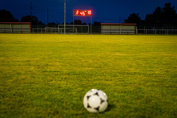 soccer ball on the field