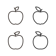 Apple icon vector. Apple sign and symbols for web design.