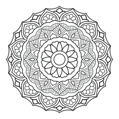 Flower Mandala Coloring Page