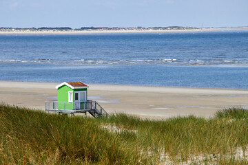 Strand mit Hütte in Langeoog