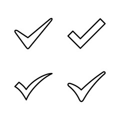 Check mark icon vector. Tick mark sign and symbol