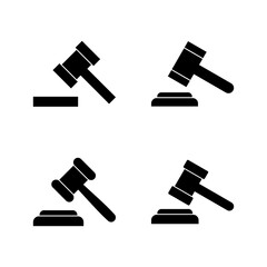 Gavel icon vector. judge gavel sign and symbol. law icon. auction hammer