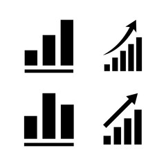 Growing graph icon vector. Chart sign and symbol. diagram icon