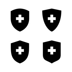 Health insurance icon vector. Insurance health document sign and symbol