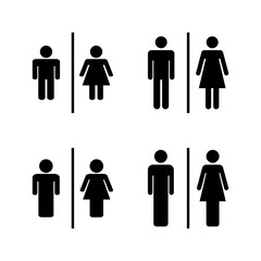 Toilet icon vector. Girls and boys restrooms sign and symbol. bathroom sign. wc, lavatory