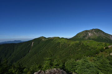 Mountain climbing in summer season