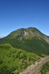 Naklejka premium Mountain climbing in summer season