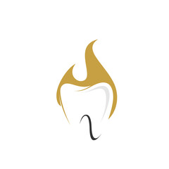 dental flame logo design template