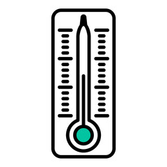 thermometer icon on transparent background