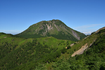 Fototapeta na wymiar Mountain climbing in summer season
