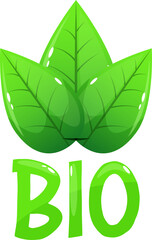 Bio emblem clipart design illustration