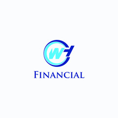 Fototapeta premium Accounting or finance logo design vector simple style