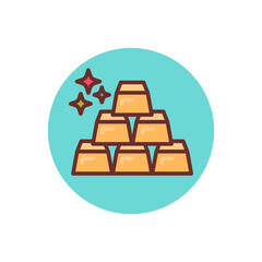 Bullion icon in vector. Logotype