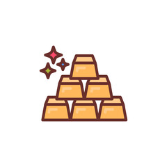 Bullion icon in vector. Logotype