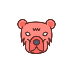 Bear Market icon in vector. Logotype