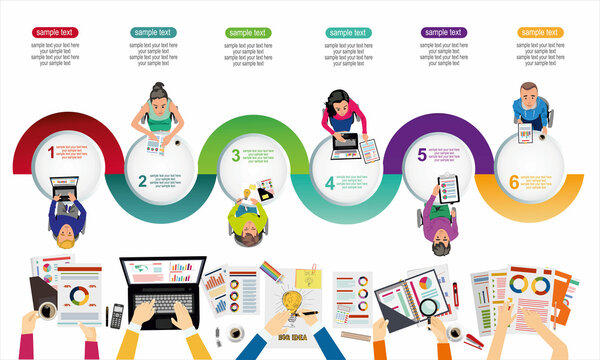 Flat design illustration concepts for business analysis and planning, consulting, team work, project management, financial report and strategy . Concepts web banner and printed materials.