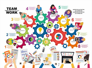 Flat design illustration concepts for business analysis and planning, consulting, team work, project management, financial report and strategy . Concepts web banner and printed materials.