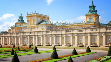 Warsaw Wilanow palace. Landmark of Poland.