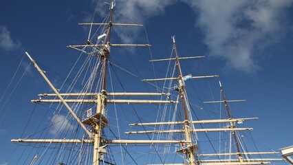 Fototapeta na wymiar Sailing ship in Gdynia, Poland