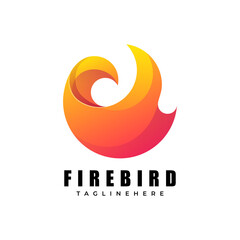 fire bird colorful logo
