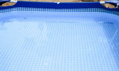 Removable pool dirty water under the sun